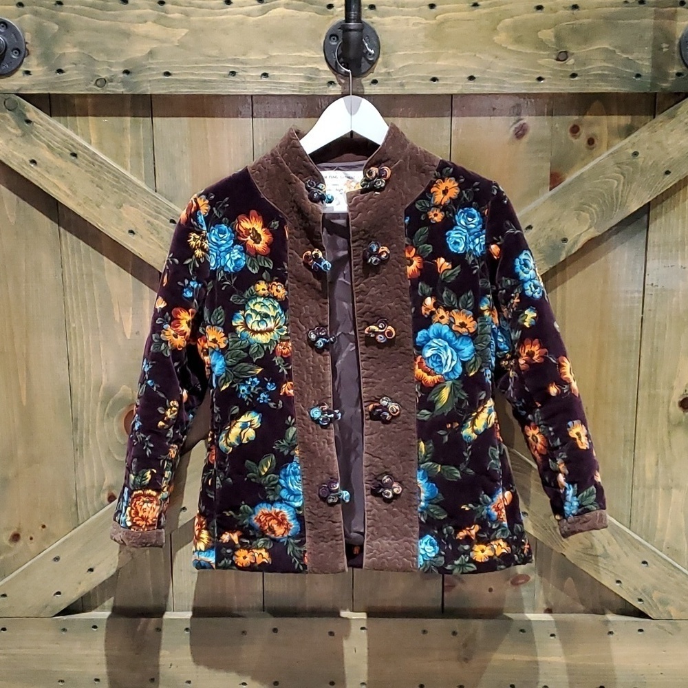 KAM FUNG BLAZER HONG KONG CHINA QUILTED ORIENTAL CRAFTCORE CURATED NOSTALGIA
